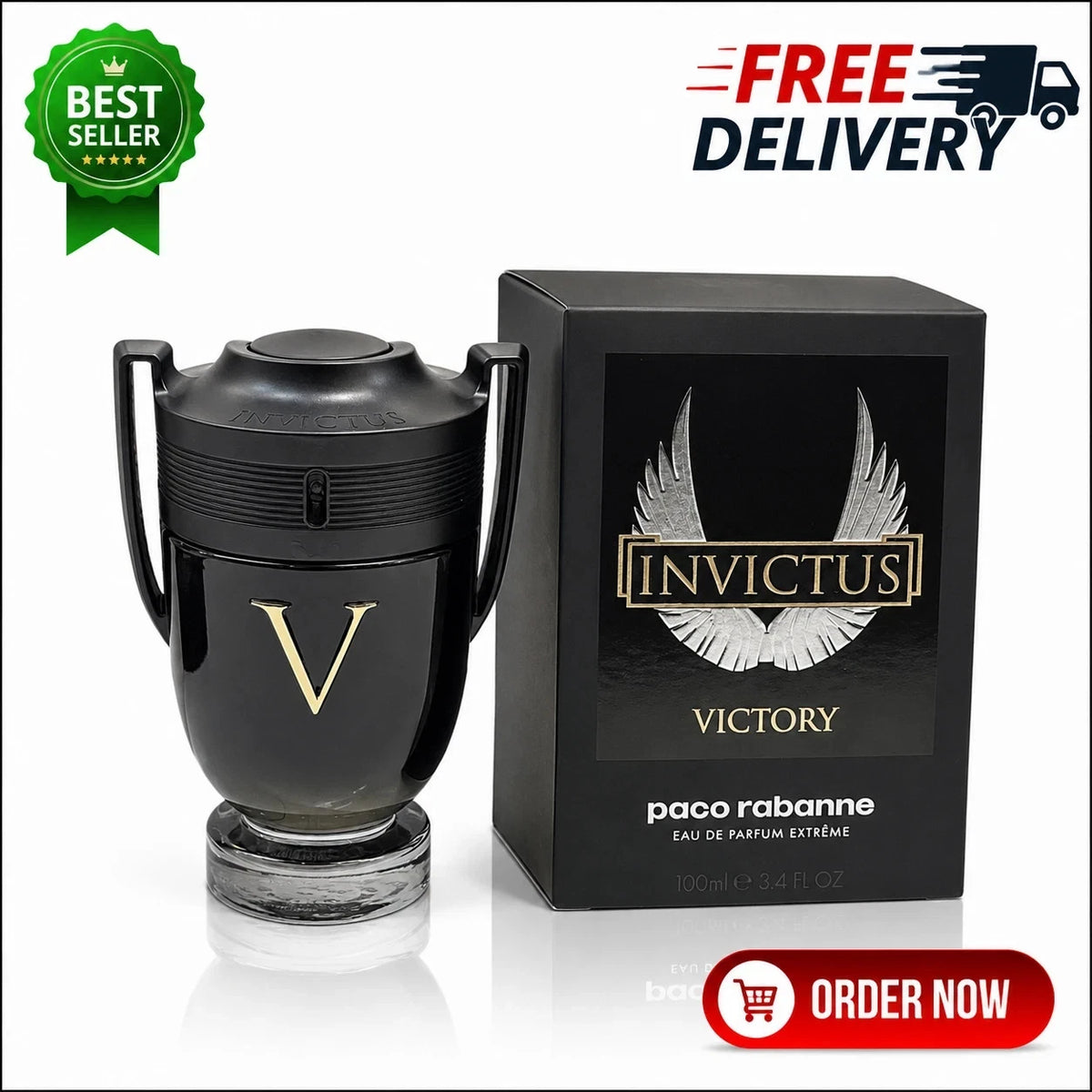Paco Rabanne Invictus Victory EDP Extreme 3.4 oz men's cologne